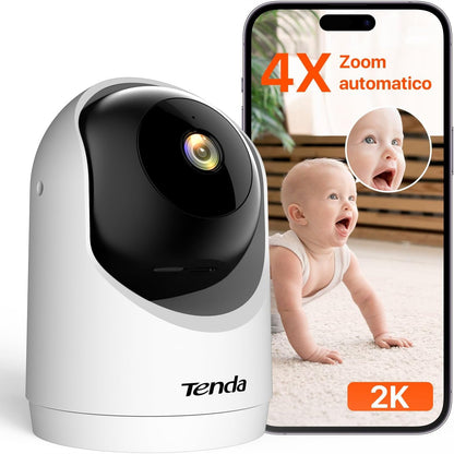 320054 - TENDA Kamerë e Brendshme WiFi 3MP për Mbikëqyrje, Audio 2-Kahëshe, Shikim Nate 12M, Detektim Lëvizjeje, Kamerë IP 360°, Memorje SD deri në 256GB, CP3V3.00