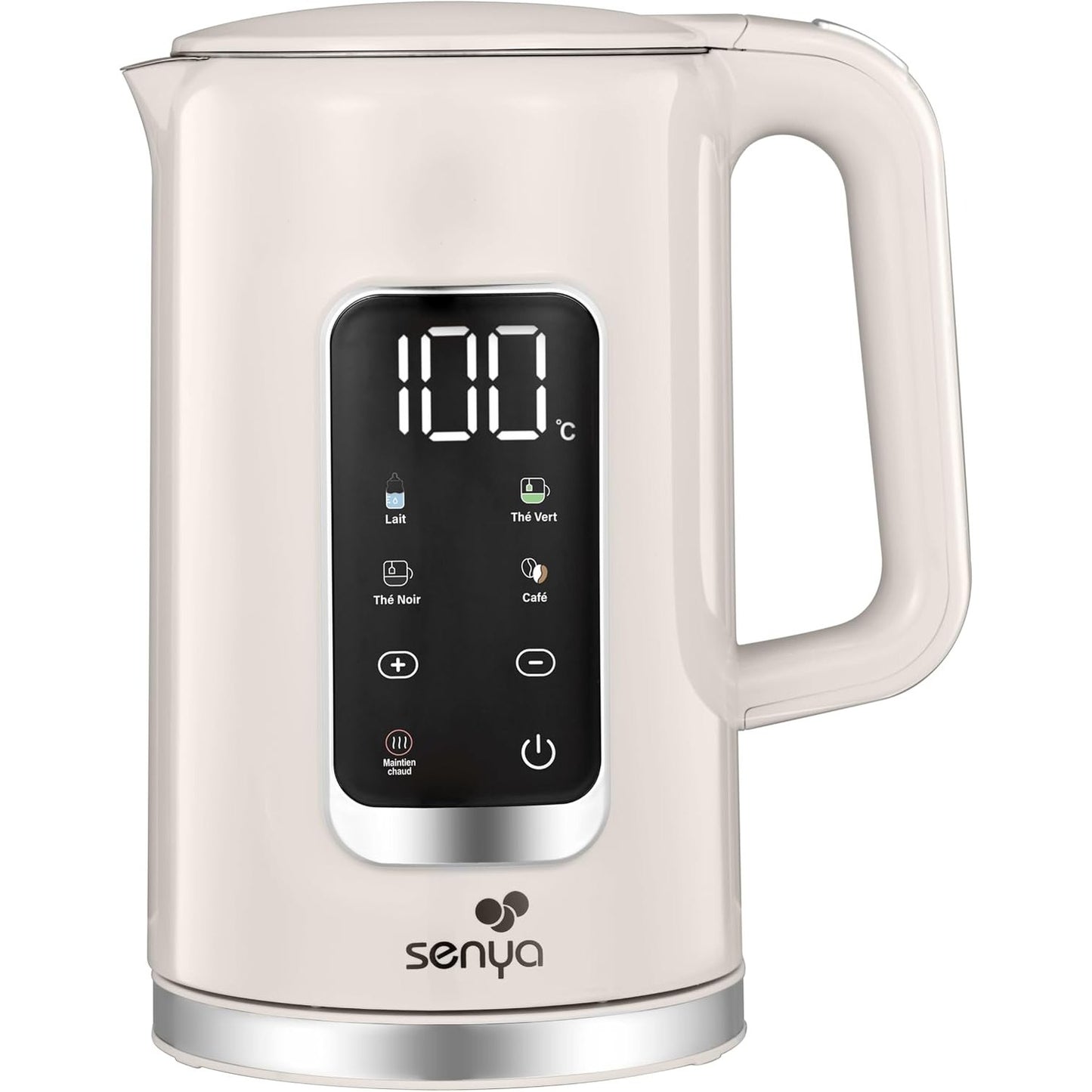277481 - SENYA Çajnik elektrik 1.7L | Temperaturë e rregullueshme 40-100°C | 2200W | Ekran LCD | 5 programe çaji dhe kafeje | Bazë rrotulluese 360°