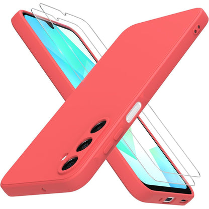 296452 - THIYUFUNS Mbulesë për Samsung Galaxy A16 5G / 4G me 2 mbrojtëse ekrani, TPU Silikon i lëngshëm, rezistent ndaj goditjeve, për Samsung Galaxy A16 5G / 4G (6.7") - E kuqe