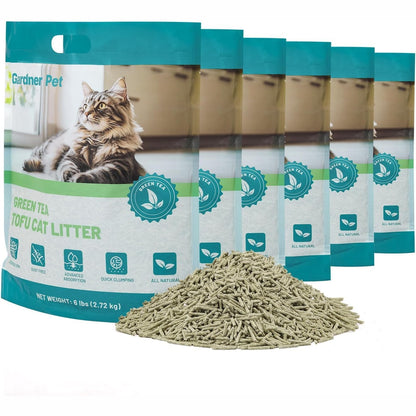222305 - GRADNER PET Plehra për mace Tofu 16.33KG, për kontrollin e aromave me çaj jeshil, e shpëlarë, pa pluhur dhe që grumbullohet lehtë