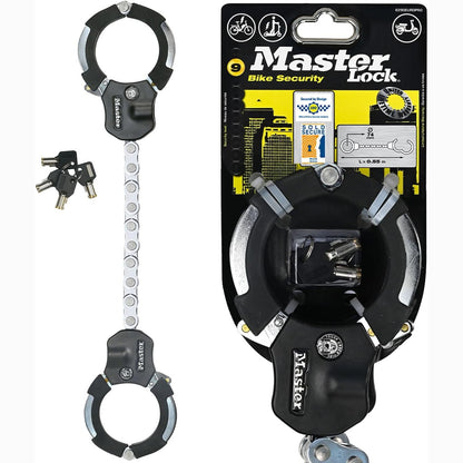312588 - MASTER LOCK Kyç për skuterë elektrikë, pranga, biçikletë, i çertifikuar dhe i patentuar, 55 cm