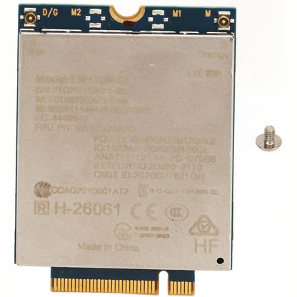 299209 - EM120R Kartë moduli rrjeti M.2, 4G LTE CAT12 600 Mbps, mbështet shumë LTE dhe WCDMA, për ThinkPad X1 Yoga Gen 6 P15s Gen 2 T15p Gen 2