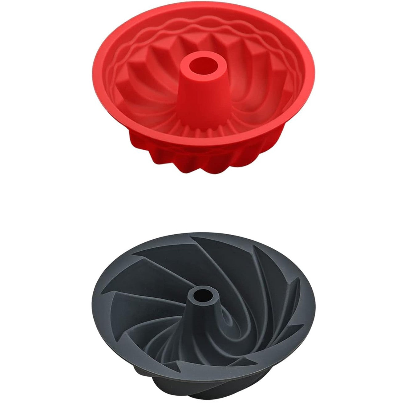 224738 - Forma Silikoni për Tortë Mini Bundt, 2 copë, 15 cm, e rrumbullakët, për torta dhe kekë