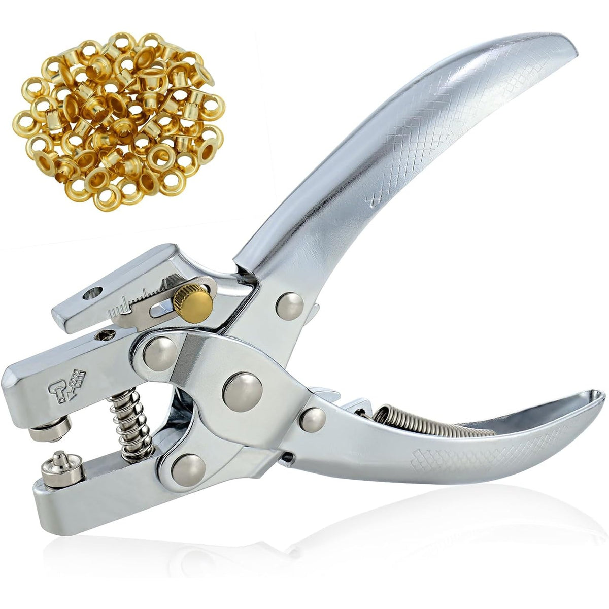 335128 - MYGEROMON Set letre për pinca me vrima për vrima 5 mm për lëkurë/karton