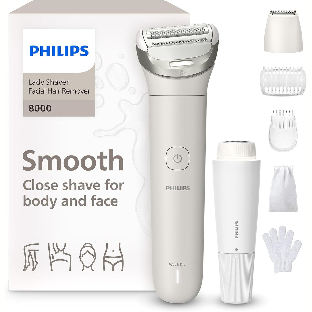 305760 - PHILIPS Lady Shaver Series 8000, makin rroje pa tel, 100 minuta përdorim, modeli BRL159/00