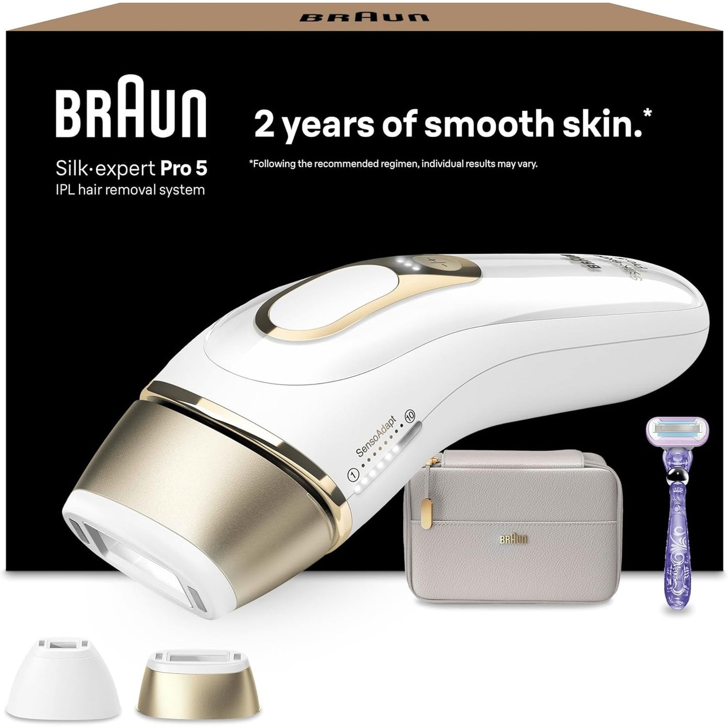 320833 - BRAUN Pajisje IPL Silk·expert Pro 5 PL5157, 100-240V, 50/60Hz, e Bardhë/e Artë