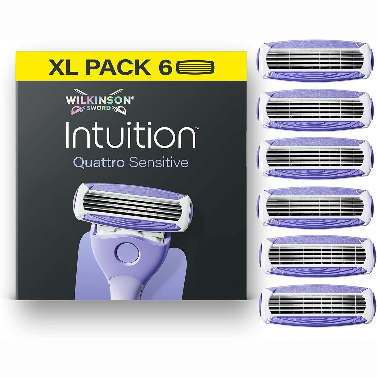 302353 - WILKINSON SWORD Intuition Quattro Sensitive për femra, 6 karikime