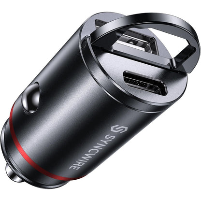 276712 - SYNCWIRE Aksesori çakmak 30W USB-C, Adaptor USB për makinë, PD 3.0, QC 3.0, i Zi