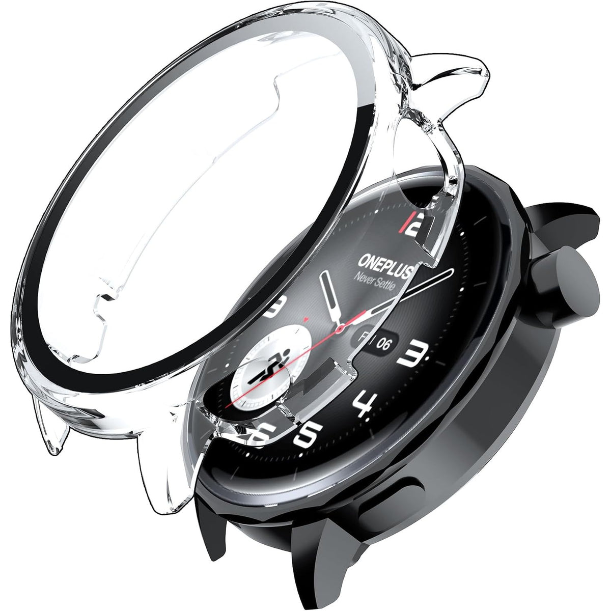 296504 - HEILOLOO Mbrojtëse për OnePlus Watch 3, 43mm, xham, rezistente ndaj gërvishtjeve, transparente