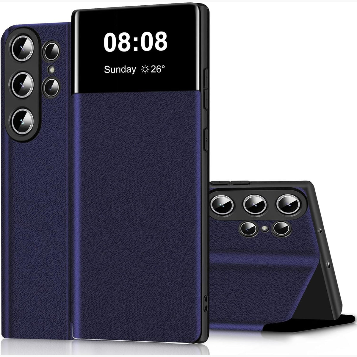 320234 - Nshkeji Mbrojtëse prej lëkure për Samsung Galaxy A57, me vende për karta, funksion mbështetëse, rezistente ndaj goditjeve, për Samsung A57 5G