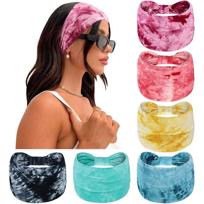 318467 - Set me 6 shirita koke Loiluliy për femra - shirita koke të gjerë elastikë, shami koke e butë dhe aksesorë flokësh