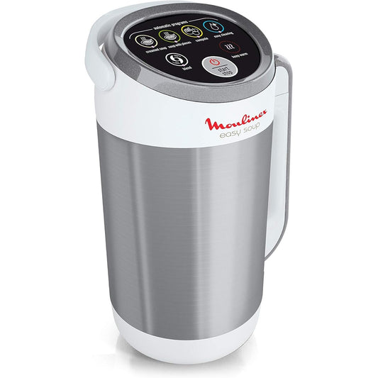 166720 - MOULINEX Blender i Ngrohtë, 1000W, Kapacitet 1.2L, 5 Programet Automatike, Me Mur të Dyfishtë, Përfshirë Supë, Supë Kremore, Komposto, Smoothie, Mbajeni Ngrohtë në Ngjyrë Argjendi, Modeli LM841110