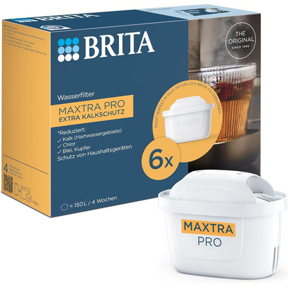 221871 - BRITA Fishek filtri uji MAXTRA PRO Extra (pako me 6), furnizim gjashtëmujor, filtër uji zëvendësues origjinal