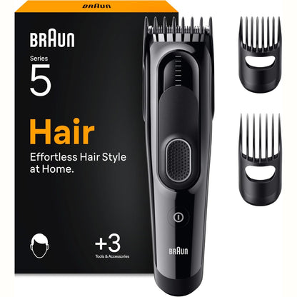 289718 - BRAUN Makinë prerëse elektrike për flokë për meshkuj, Seria 5 HC5530, e zezë