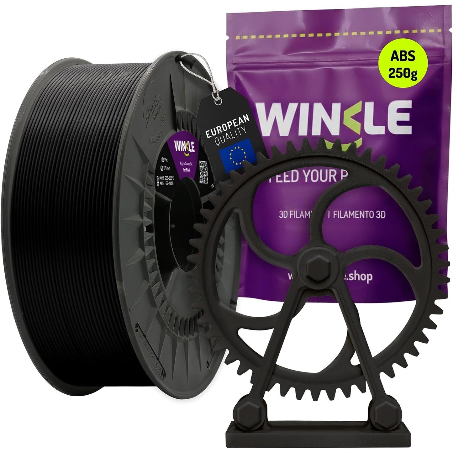 267367 - WINKLE Filament ABS 1.75 mm i Zi Jet, Bobinë 250g, për Printer 3D, Rezistent ndaj Temperaturës së Lartë