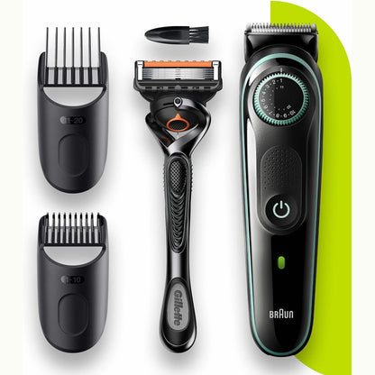 315592 - BRAUN Makinë prerëse për mjekër 3 BT3341, 39 cilësime gjatësie, e zezë/jeshile