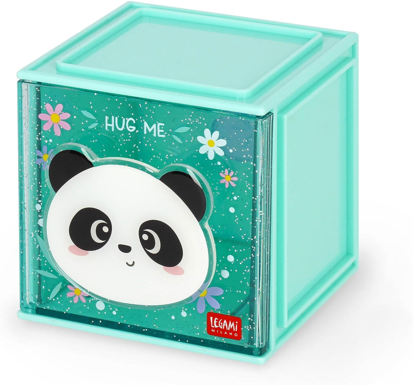 188525 - LEGAMI - Kuti Modulare Tavoline 'Cutie Cubes', Temë Panda, me Fletë Ngjitëse, Material ABS, Madhësi 90 x 90 x 100 cm, e Stivueshme, Organizues dhe Depozitim Multifunksional