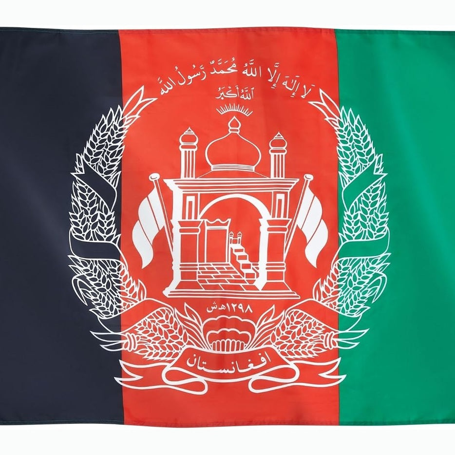 289361 - RUNESOL Flamuri i Afganistanit, 91x152 cm (3ft x 5ft), 4 rrota, flamur afgan, د افغانستان بیرغ, flamuj premium për përdorim të brendshëm dhe të jashtëm, ngjyra të gjalla