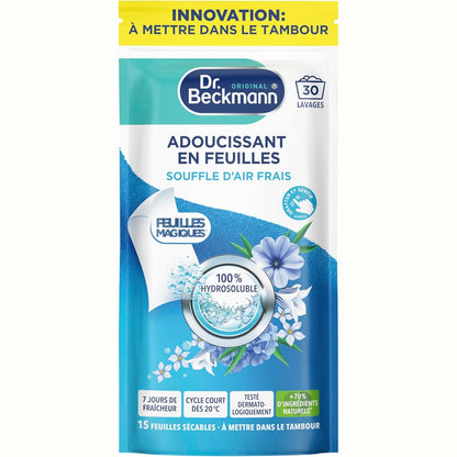 301396 - DR. BECKMANN - Magic Sheets® - Fletë zbutëse rrobash - Fresh Air Blow x30 larje