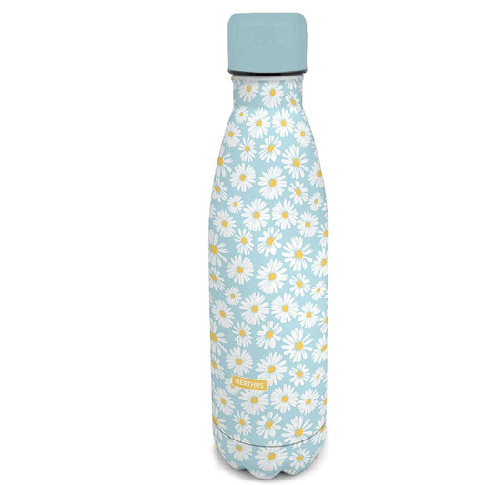 214985 - NERTHUS Termos me dy mure për ushqim të nxehtë dhe të ftohtë, dizajn margaritar, 500 ml, pa BPA, kapak hermetik, çelik inox 18/19