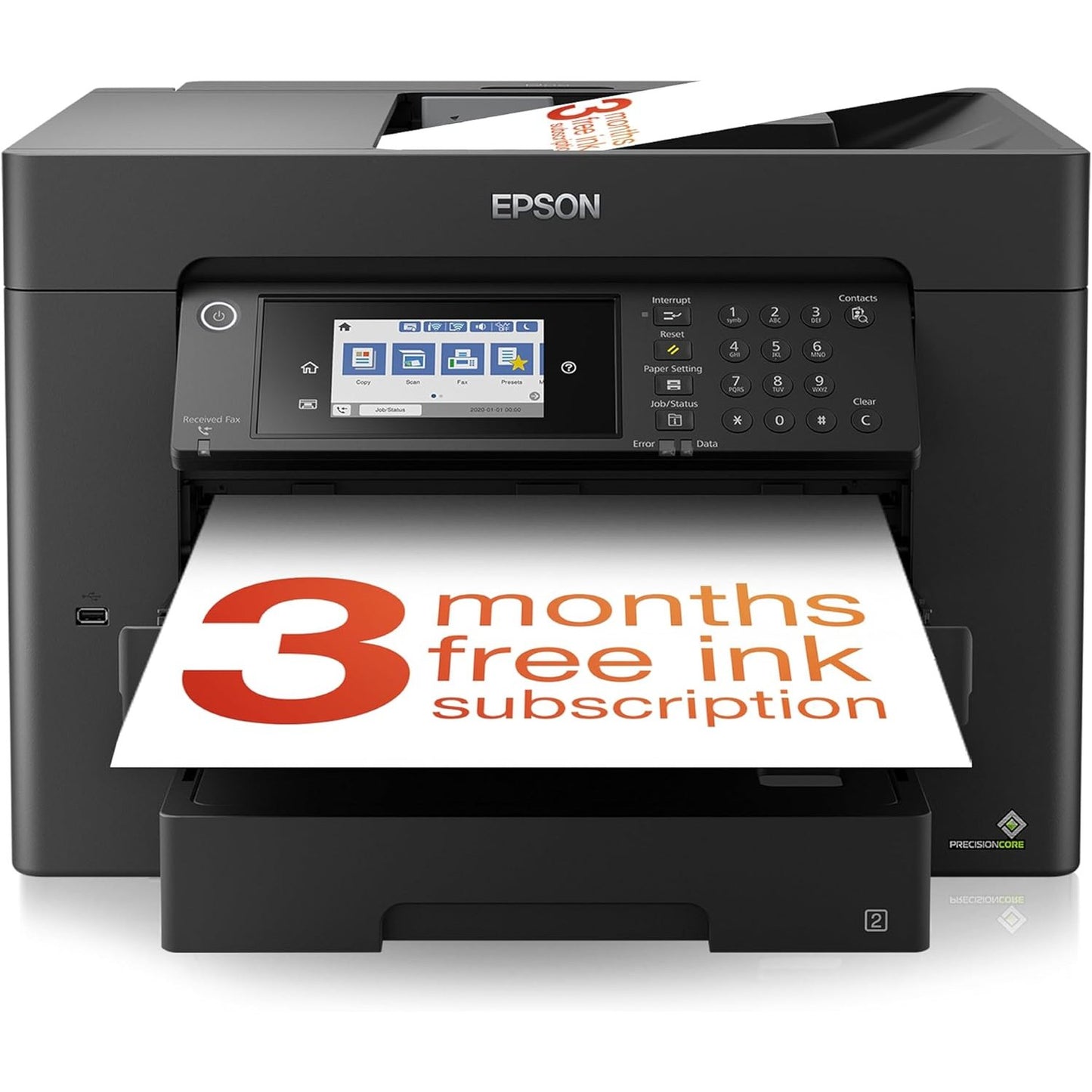 272623 - PRINTER ME BOJË SHUMËFUNKSIONAL PA TEL EPSON WORKFORCE WF-7840DTWF A3+, DUKE PËRFSHIRË 3 MUAJ BOJË FALAS ME ABONIMIN READYPRENT FLEX*