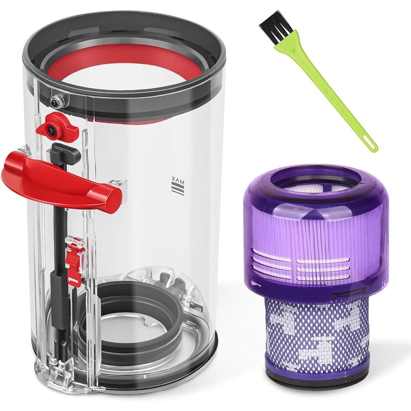 256078 - VIEWALL Enë pluhuri për Dyson V11 V15, pjesë zëvendësuese, Kosh mbeturinash me filtra shtesë, Numrat e pjesëve 970050-01 dhe 965443-01