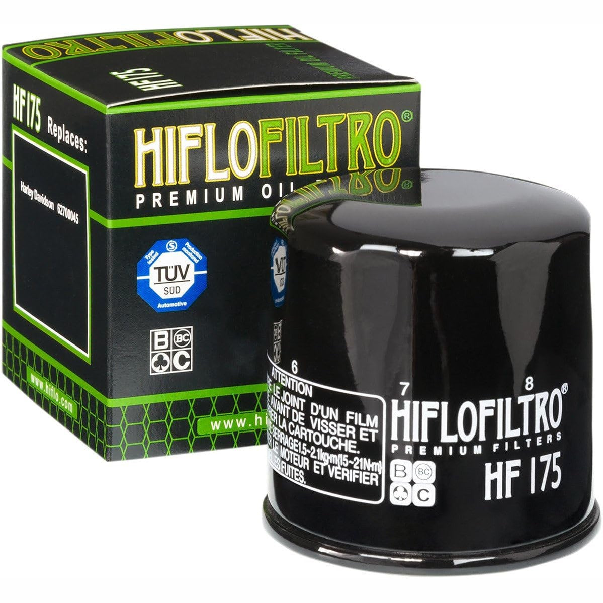 322571 - HIFLOFILTRO hf175 Filtër për motoçikleta, një madhësi