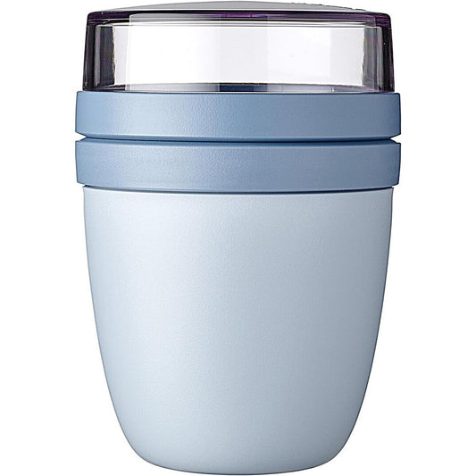 257754 - MEPAL Tas Musli për t’u marrë me vete, 300 ml + 120 ml, I sigurt për ngrirje, mikrovalë dhe lavatriçe, Material: Plastike, Blu Nordike