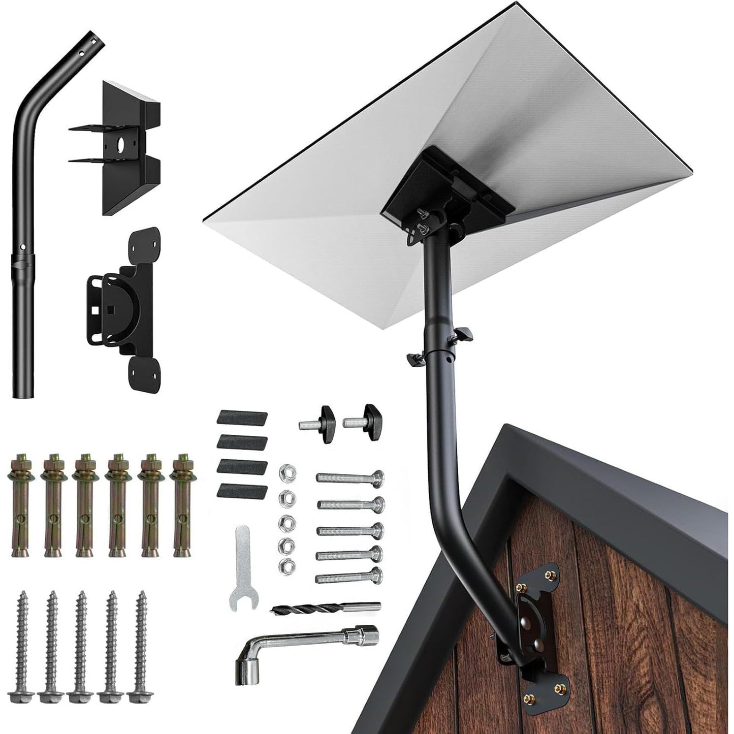 266593 - STARLINK Kit montimi në shtyllë Gen 3 V3, i rregullueshëm 360°, për montim në mur Starlink Gen3 me adaptor tubi Starlink Gen 3