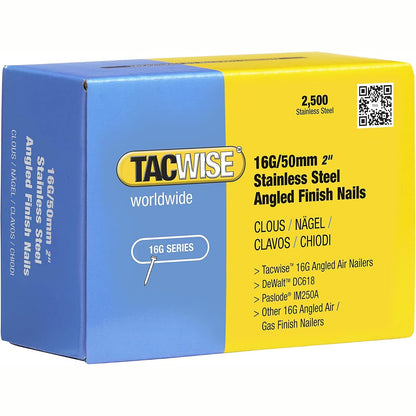 312803 - Tacwise Gozhda këndore 1225 Tipi 16G / 50 mm, 20°, Pako me 2500 copë