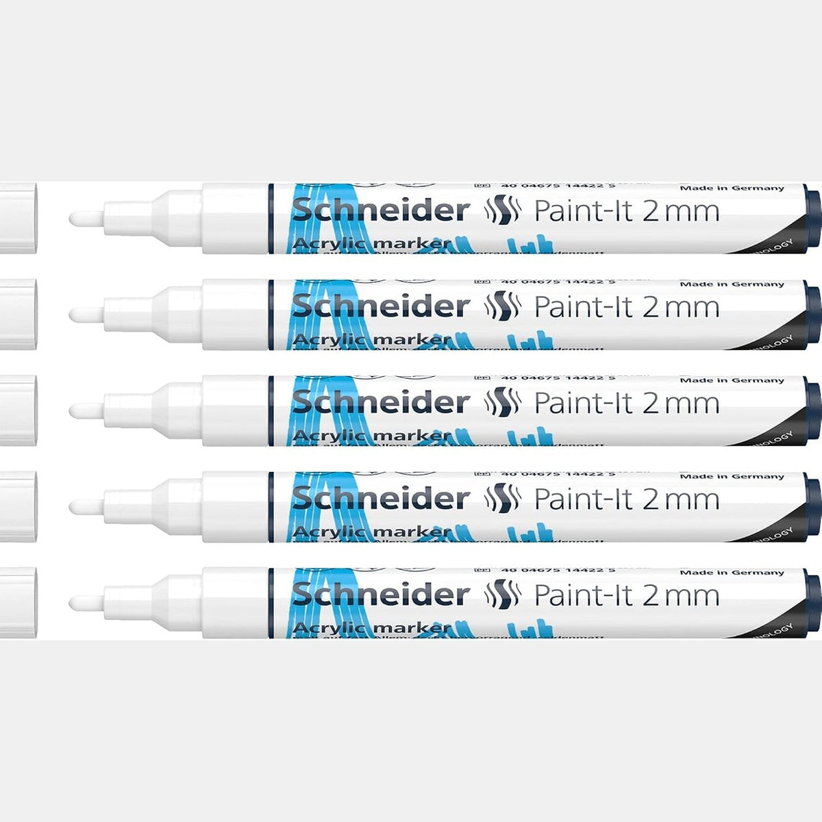 310244 - SCHNEIDER Stilolapsa akrilikë 120149 Paint-It, majë 2 mm, pako me 3 copë, të bardha