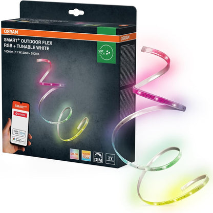 221159 - OSRAM Shirita LED fleksibël për jashtë SMART+ Zigbee, errësim RGBW, silikon transparent, mbrojtje IP65(nuk perfshihet kabllo).