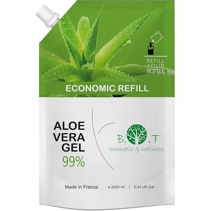 321219 - XHEL ALOE VERA - i Pastër, Organik, për Fytyrën, Trupin dhe Flokët, 2000 ml