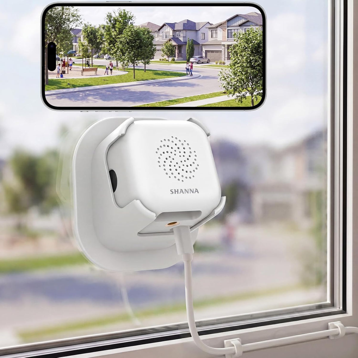 313129 - KAMERA Kamera e brendshme në dritare, mini 2K 3MP, WiFi 5GHz dhe 2.4GHz, pamje nate me ngjyra të përmirësuara, zbulim personi/lëvizjeje, regjistrim 24/7
