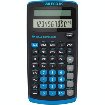 273812 - TEXAS INSTRUMENTS Kalkulator Shkollor TI-30 ECO RS, Teknik-Shkencor (Ekran me një Rresht 10-Shifror, Me Energji Diellore) i Zi