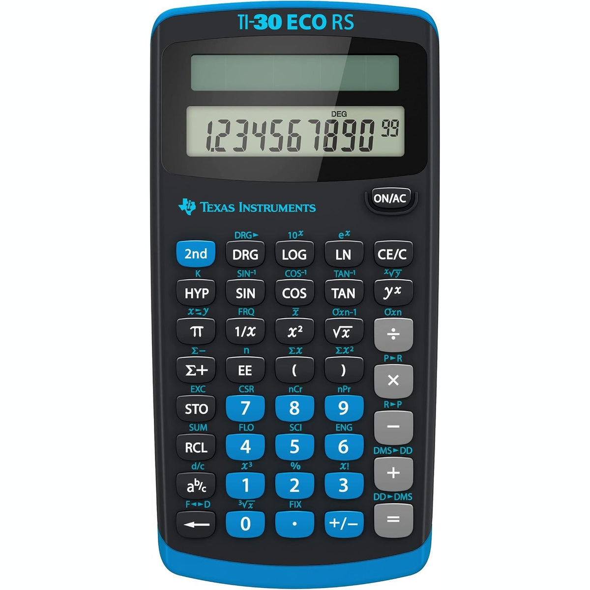 295315 - TEXAS INSTRUMENTS Kalkulator Shkollor TI-30 ECO RS, Teknik-Shkencor, Ekran 10-Shifror, Me Energji Diellore, i Zi