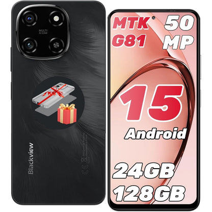 319380 - BLACKVIEW Telefon celular Color 6, 8GB Ram+128GB/2TB, MTK G81, Octa Core, 50MP+13MP, Android 15, 6.67" 90Hz 5000mAh