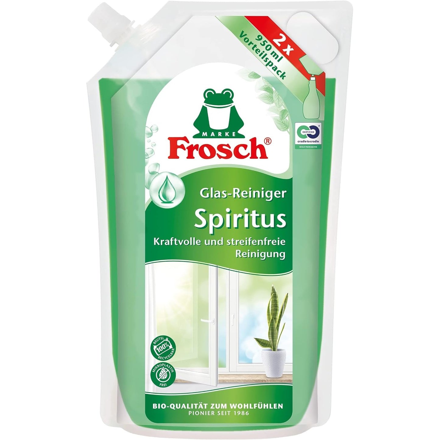 319209 - FROSCH Pastrues qelqi, 950ml, për sipërfaqe shtëpiake dhe xhama makinash