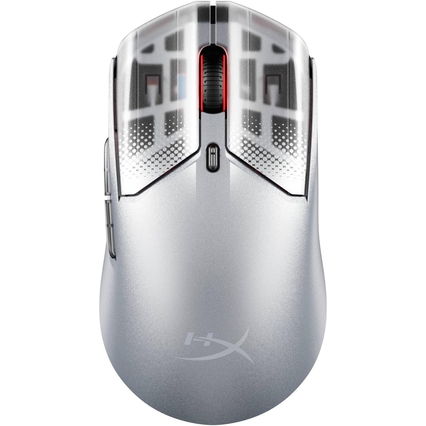 276165 - HYPERX PULSEFIRE HASTE 2 S - Maus pa tel për lojëra, strehim magnezi, ultra i lehtë 64 g, jetëgjatësi baterie 120 orë, patina qelqi, sensor 26K, argjend