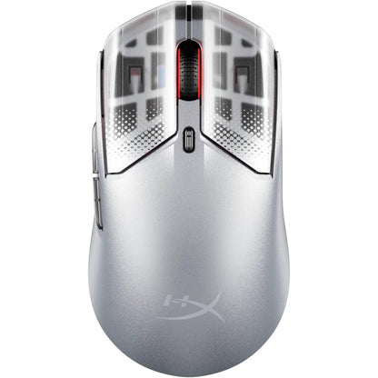 276165 - HYPERX PULSEFIRE HASTE 2 S - Maus pa tel për lojëra, strehim magnezi, ultra i lehtë 64 g, jetëgjatësi baterie 120 orë, patina qelqi, sensor 26K, argjend