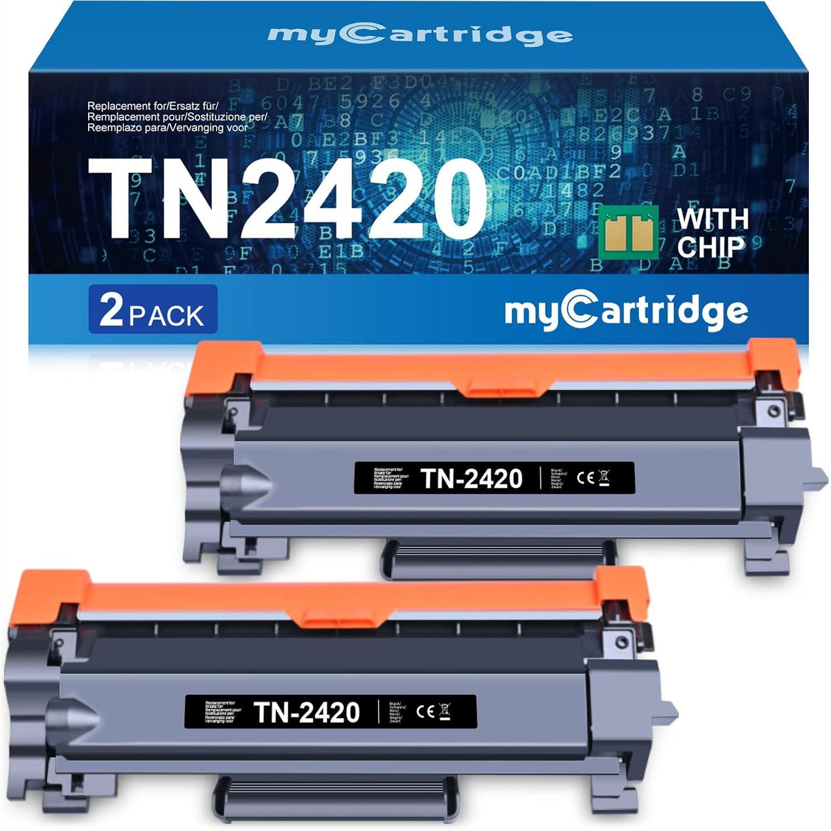 309191 - myCartridge Kartushë toneri TN2420 e përputhshme për Brother DCP-L2530DW, HL-L2350DW, MFC-L2710DW, 2 copë