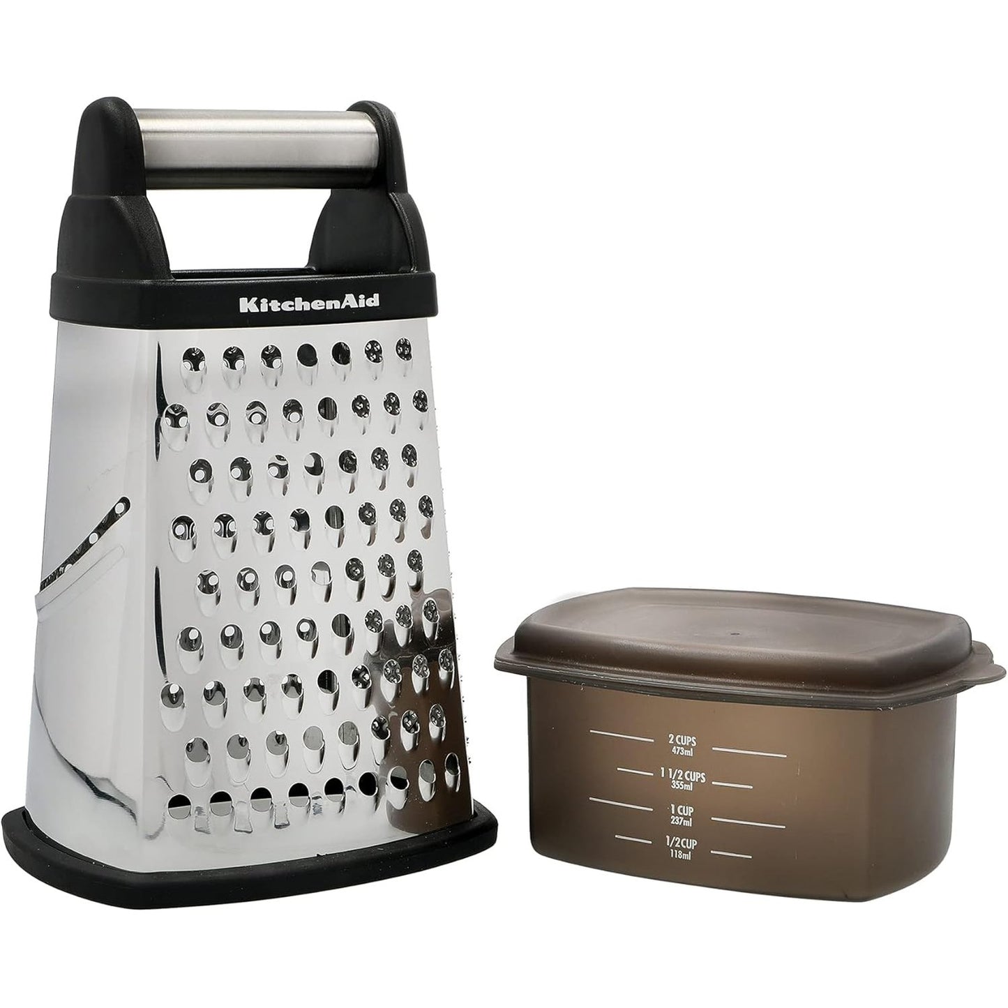 222046 - KitchenAid Rende djathi Box, çelik inox, 4 anë, rende dhe qëruese lëvozhge