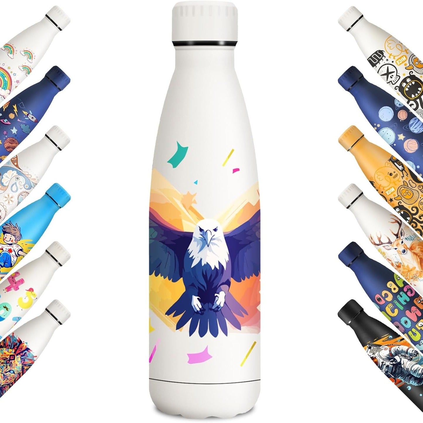 219162 - KOLLYKOLLA Shishe Termike 500ml, Termos i Personalizuar, Dy Mure, Pa BPA, për Kamping, Fëmijë dhe Fitnes
