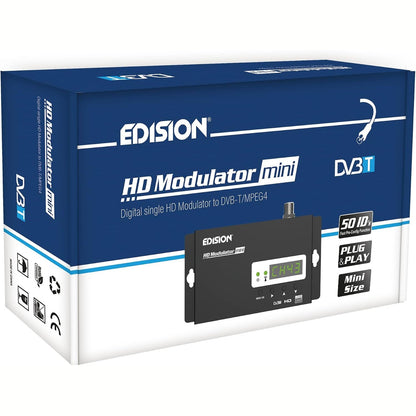 319362 - EDISION Modulator mini HDMI, Modulator i vetëm HDMI në DVB-T MPEG4 RF, Shpërndarje Full HD nëpërmjet Koaksialit, Funksion Para-Konfigurimi USB 50ID, Madhësi Mini