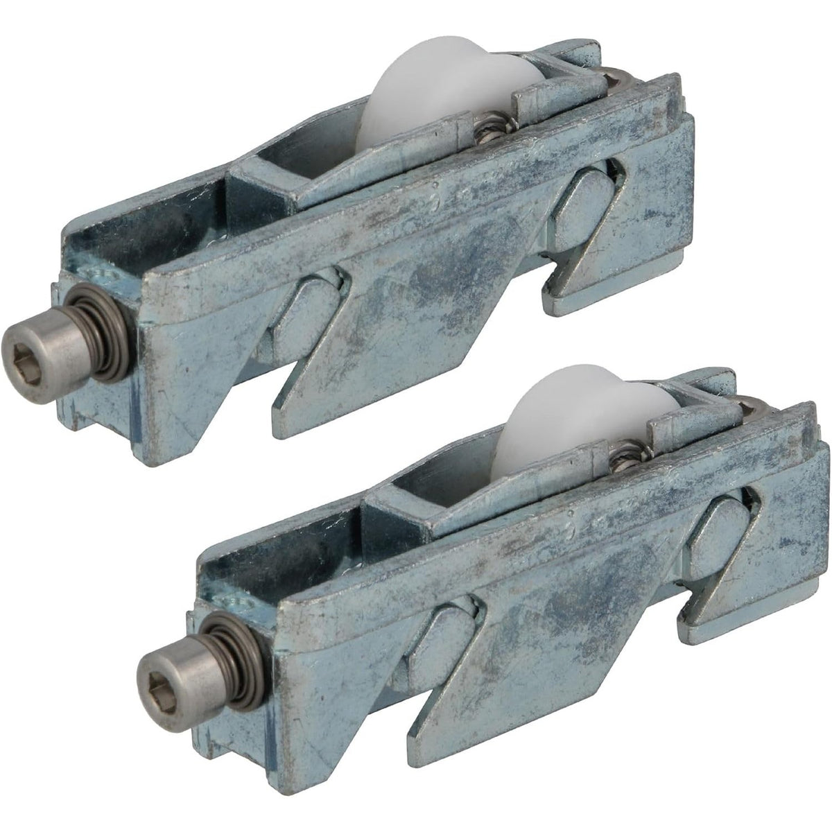314540 - AMIG Kushineta për Dritare Rrëshqitëse - Set prej 2 copësh - Madhësia 77 x 24 mm - Strehë metalike e rregullueshme - Zamak e veshur me zink - Modeli COR30