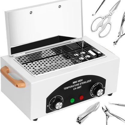301809 - XVERYCAN Sterilizues me ajër të nxehtë 300W, dezinfektues me nxehtësi të thatë 220℃, sterilizues për mjete thonjsh, mjete kozmetike, mjete parukerie, sallon bukurie