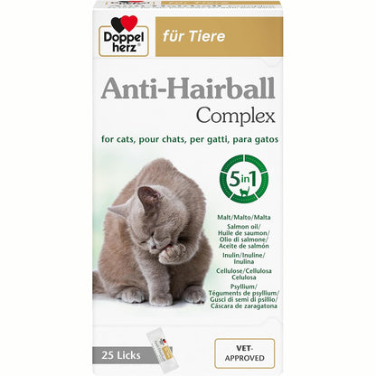 219332 - DOPPELHERZ Kompleksi Anti-Hairball për Macet - 25 maja kremoze me fibra dhe vajra të vlefshme