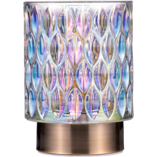 236768 - PAULEEN Llambë Tavoline Mobile me Shkëlqim, prej Qelqi, Funksion Kohëmatësi 6H, Funksionon me Bateri, Pa Tel, Xham/Metal Gri