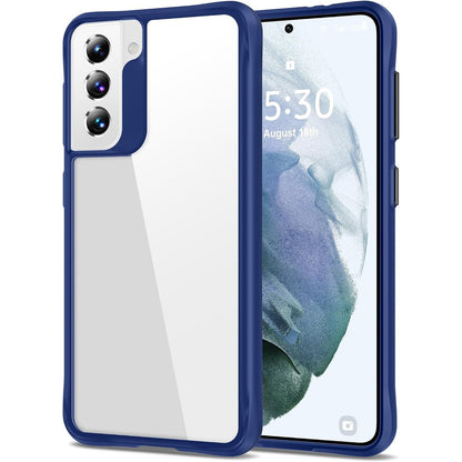 274465 - HOOMIL Mbrojtëse për Samsung Galaxy S21 FE, Transparente, Kundër Zverdhjes, Mbulesë Mbrojtëse Kundër Goditjeve - Blu