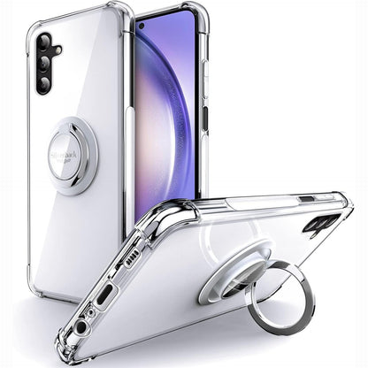 296360 - SILVERBACK Mbrojtëse për Samsung Galaxy A54 5G, TPU rezistente ndaj goditjeve, me mbështetëse unazore 360 gradë, Transparente